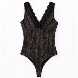 Dynamite Black and Cream Lace Accent